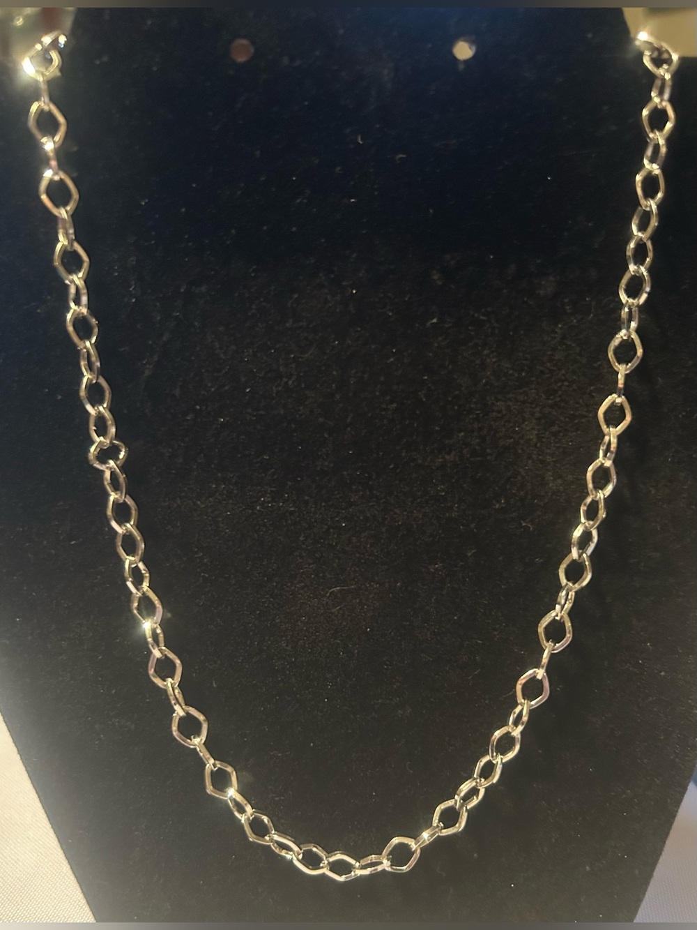 Cookie Lee Silver Tone Open Link Chain Necklace - Silver
